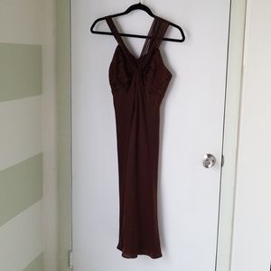 Brown Donna Ricco silk 100% silk dress